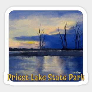 Sunset At Priest Lake State Park, Idaho Sticker